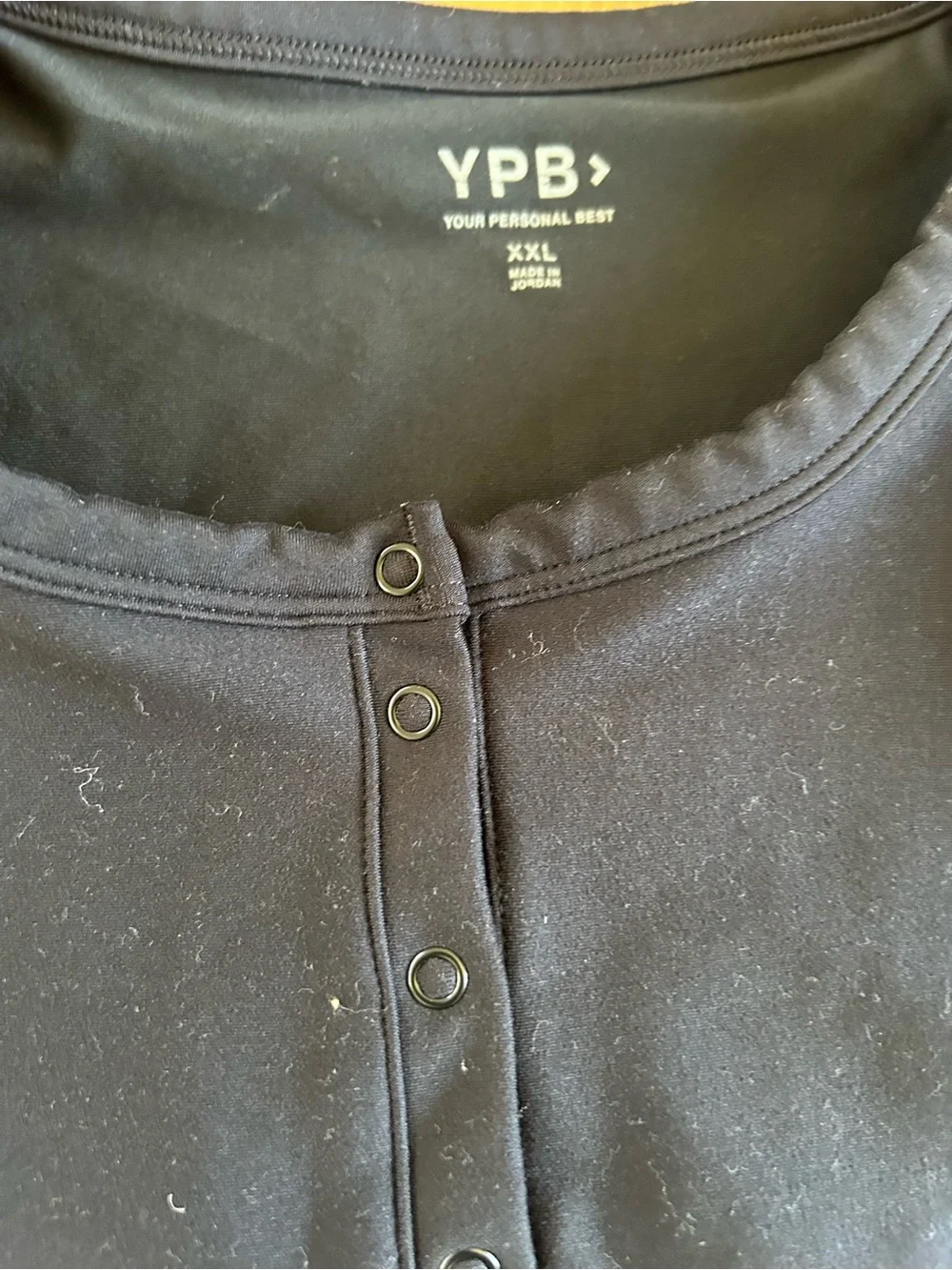 YPB Black Workout Top and Matching Biker Shorts - Picture 3 of 8